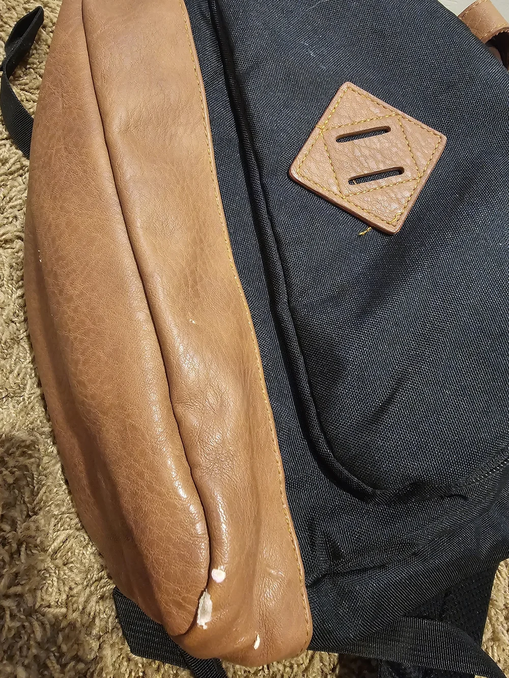 JanSport Black Backpack with Brown Accents - Classic Everyday Bag